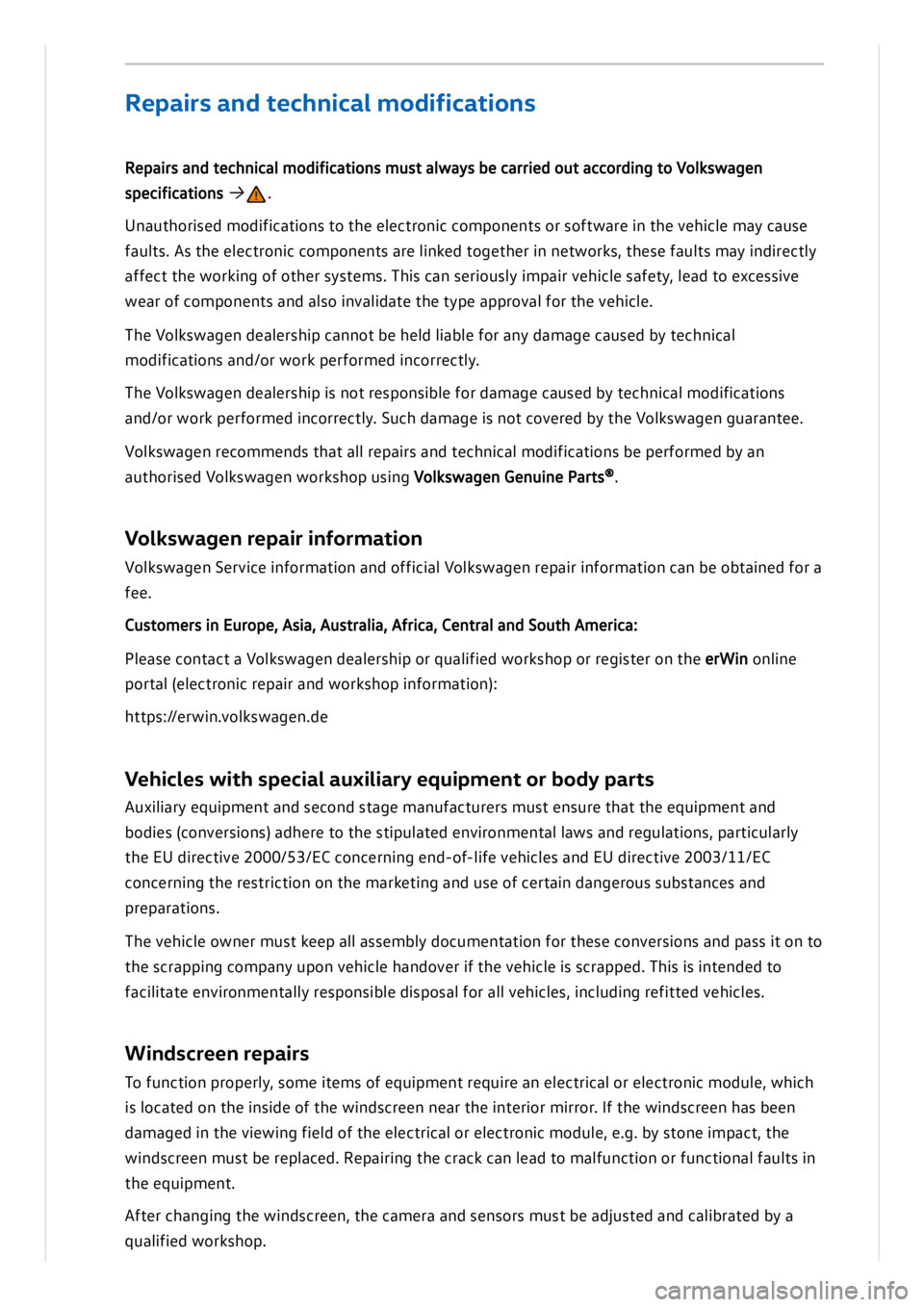 VOLKSWAGEN ID.3 2022  Owners Manual 