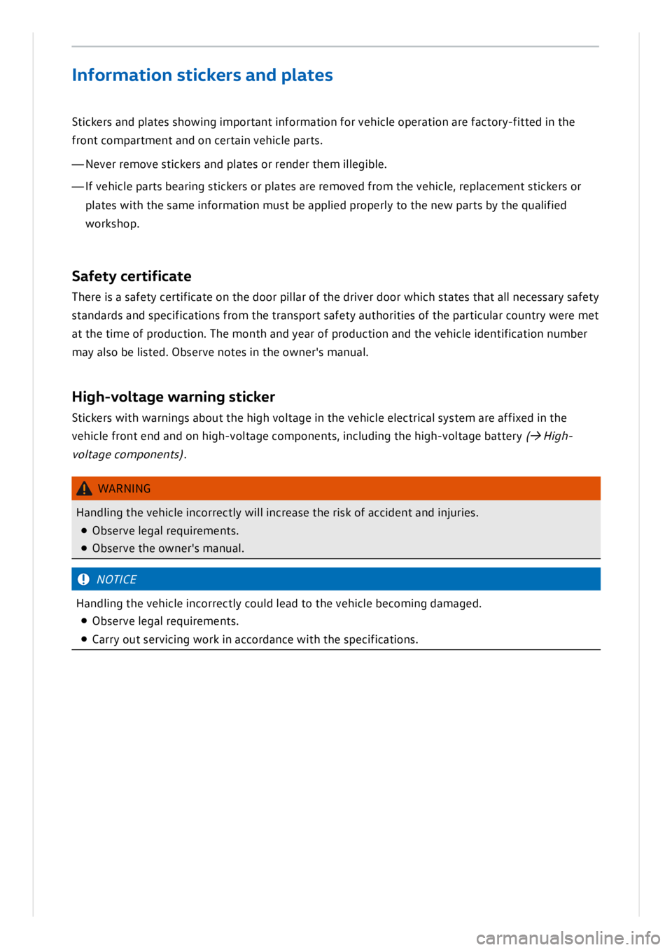VOLKSWAGEN ID.3 2022  Owners Manual 