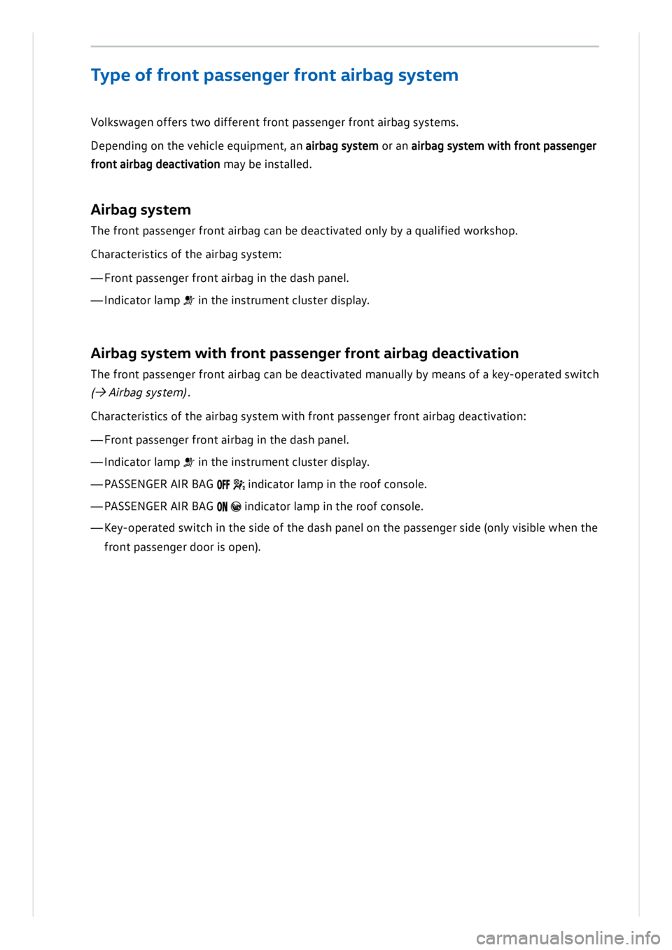 VOLKSWAGEN ID.3 2022  Owners Manual 