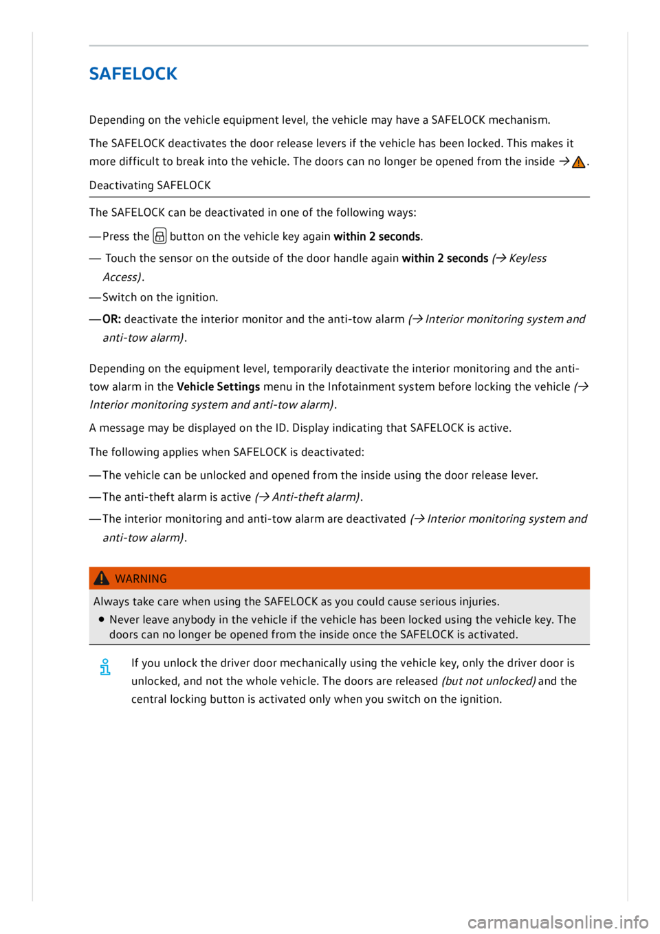 VOLKSWAGEN ID.3 2019  Owners Manual 
