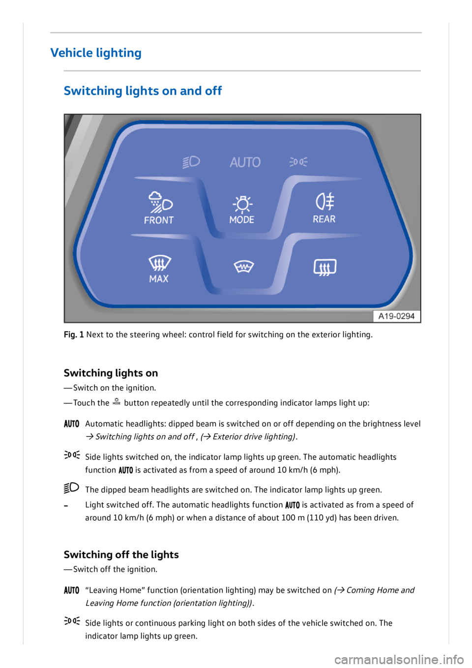 VOLKSWAGEN ID.3 2019  Owners Manual 