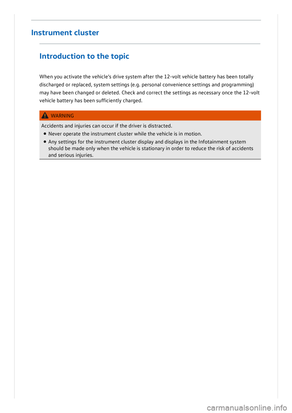 VOLKSWAGEN ID.3 2019  Owners Manual 