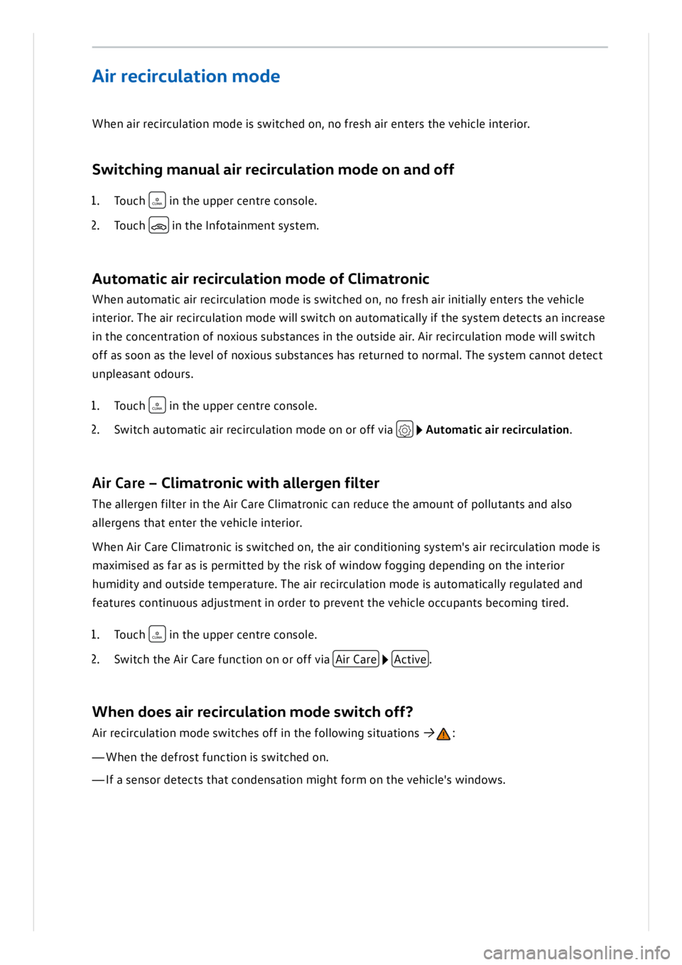 VOLKSWAGEN ID.3 2019  Owners Manual 
