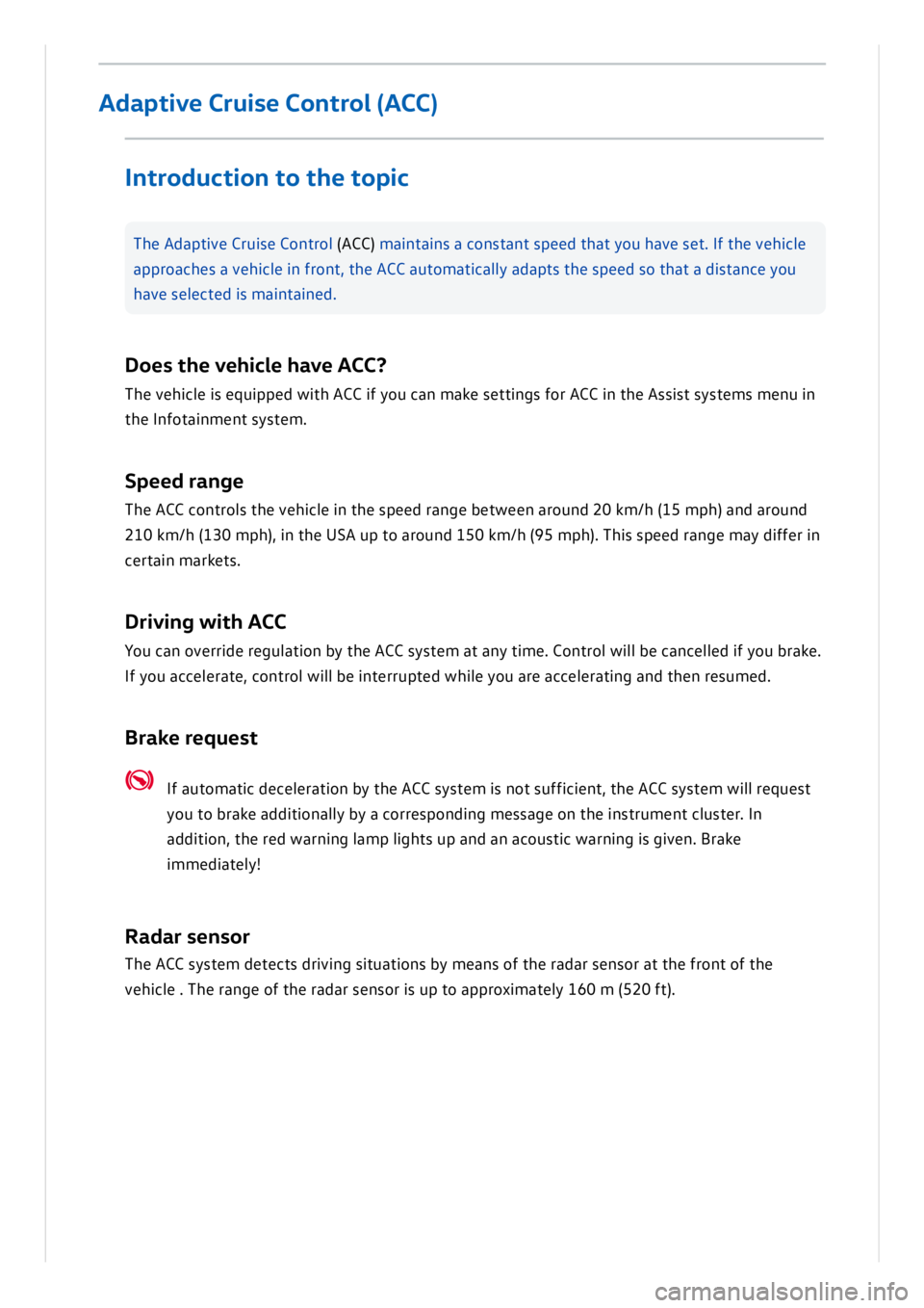 VOLKSWAGEN ID.3 2019  Owners Manual 