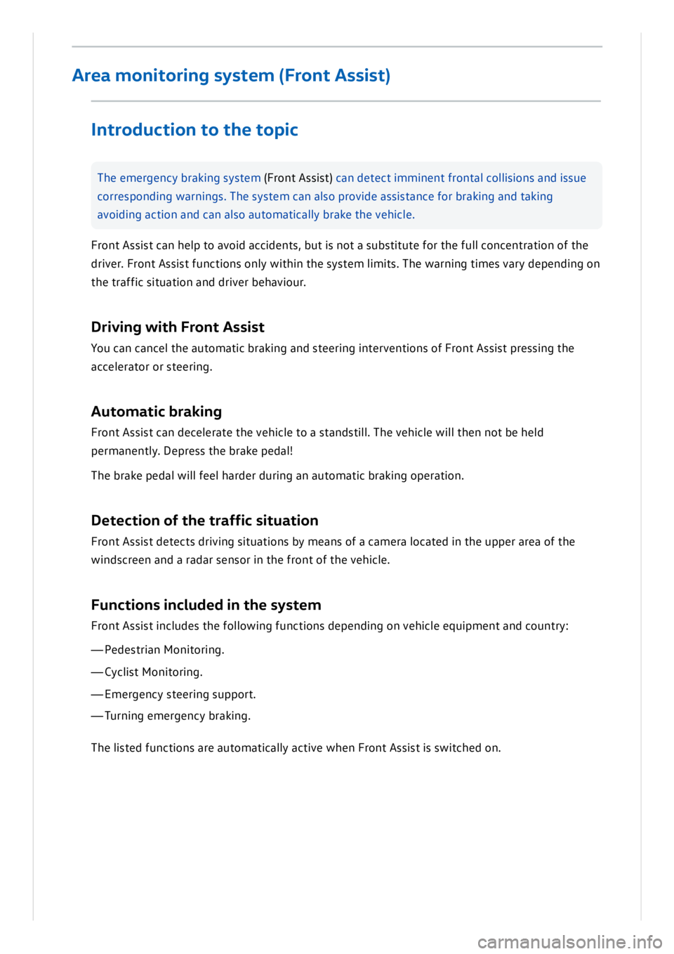 VOLKSWAGEN ID.3 2019  Owners Manual 