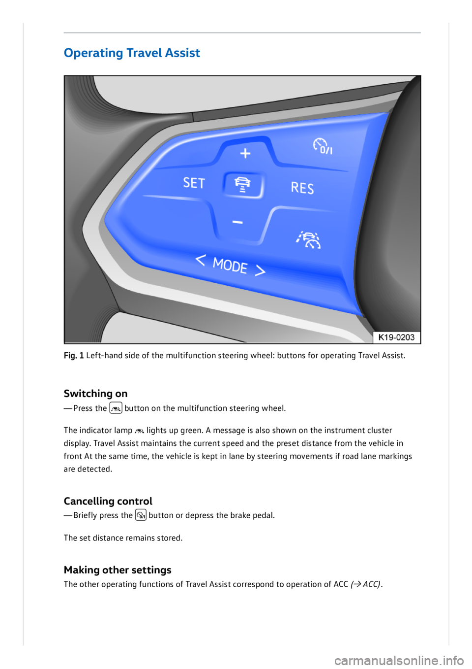VOLKSWAGEN ID.3 2019  Owners Manual 