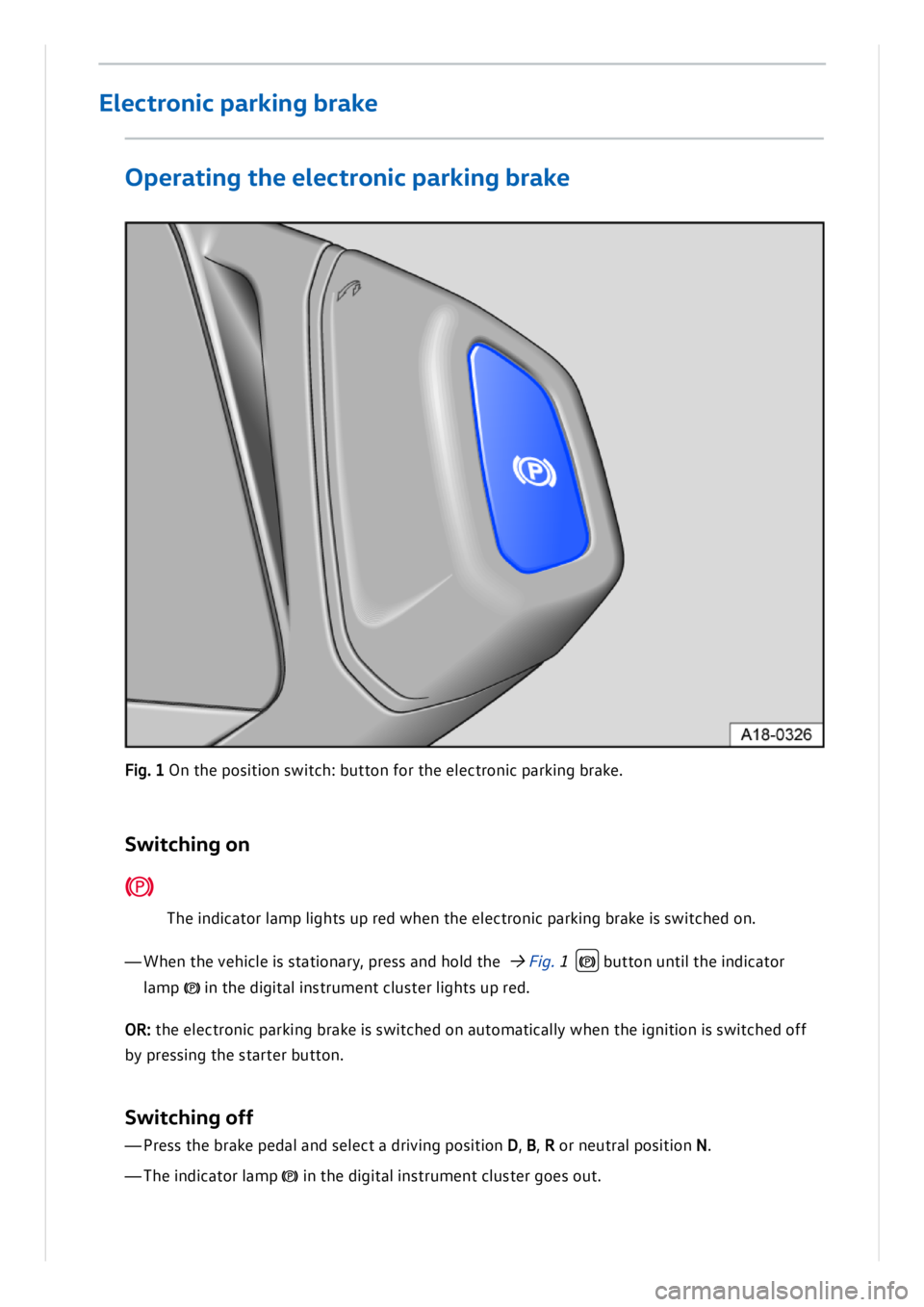VOLKSWAGEN ID.3 2019  Owners Manual 