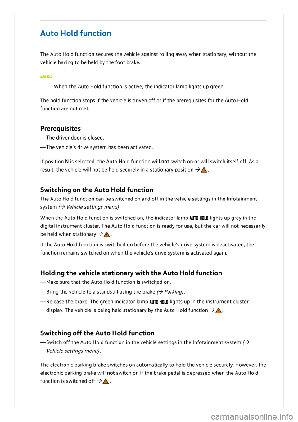 VOLKSWAGEN ID.3 2019  Owners Manual 
