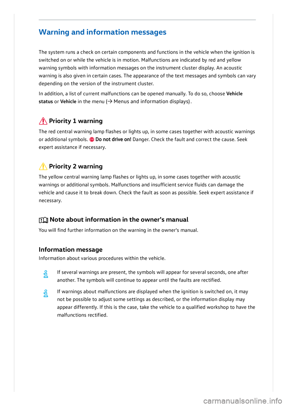 VOLKSWAGEN ID.3 2019  Owners Manual 