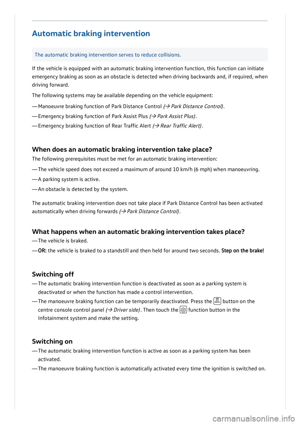 VOLKSWAGEN ID.3 2019  Owners Manual 