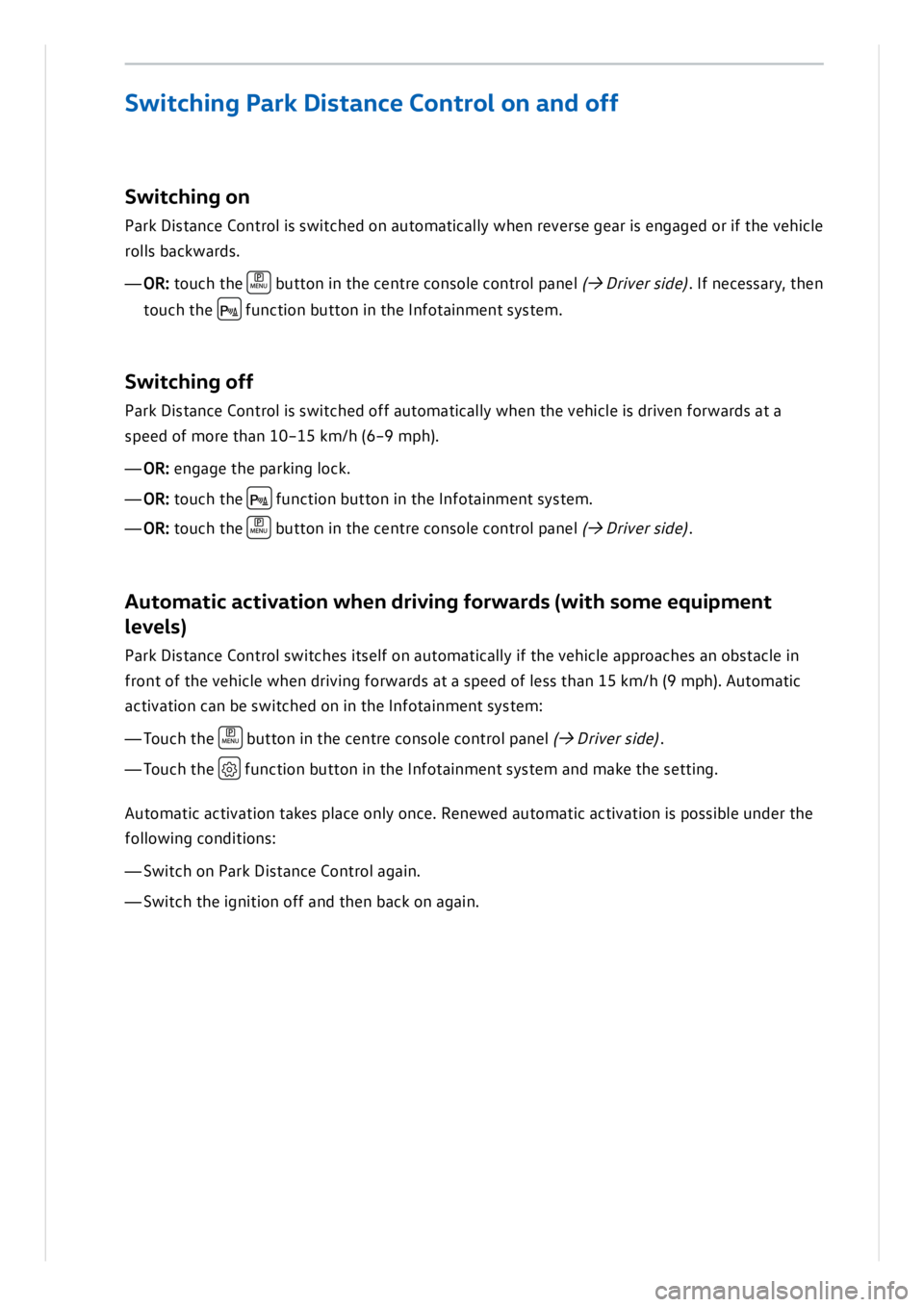 VOLKSWAGEN ID.3 2019  Owners Manual 