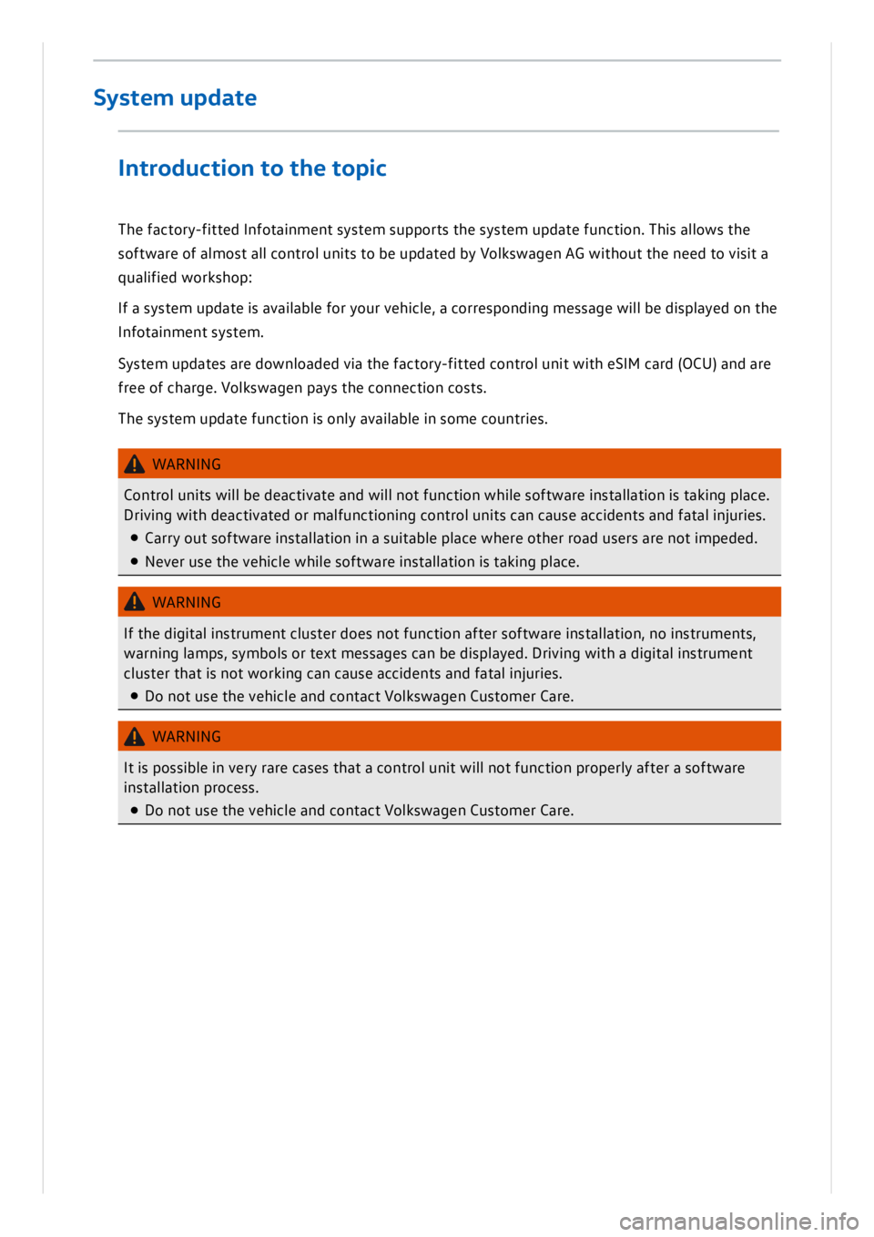 VOLKSWAGEN ID.3 2019  Owners Manual 