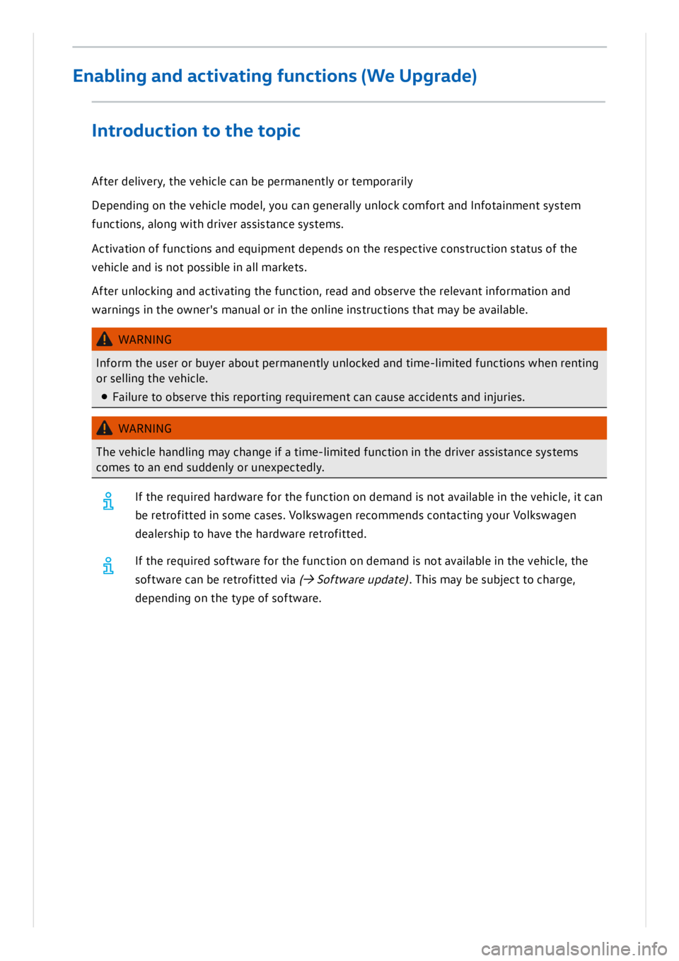 VOLKSWAGEN ID.3 2019  Owners Manual 