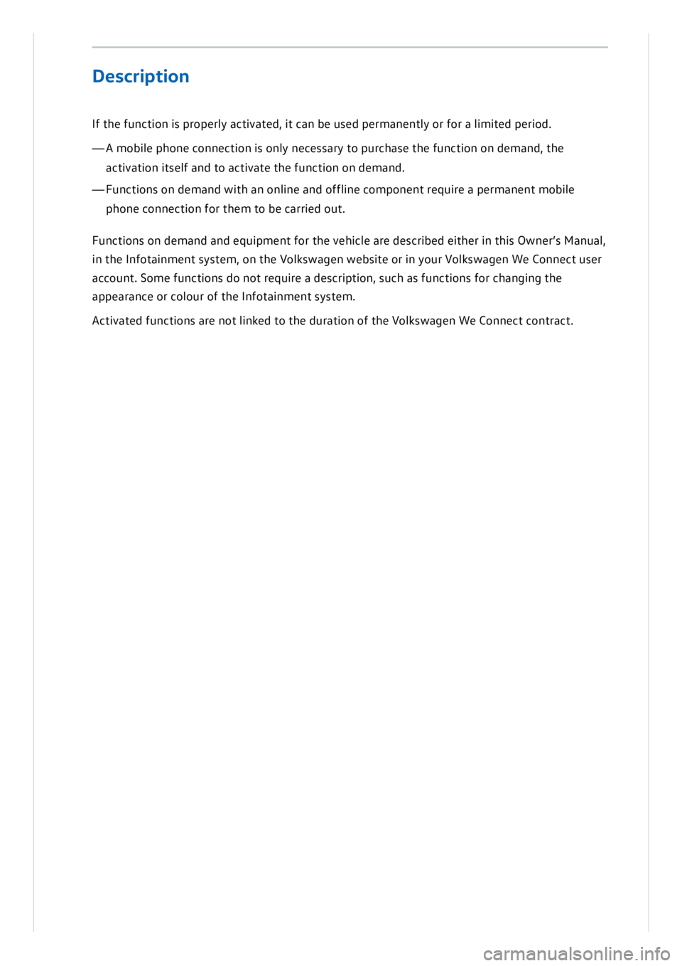 VOLKSWAGEN ID.3 2019  Owners Manual 