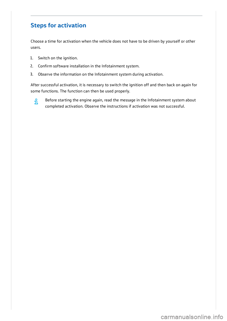 VOLKSWAGEN ID.3 2019  Owners Manual 