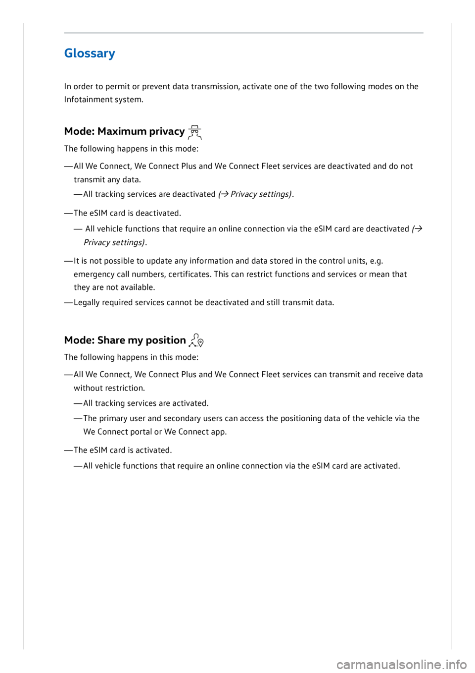 VOLKSWAGEN ID.3 2019  Owners Manual 