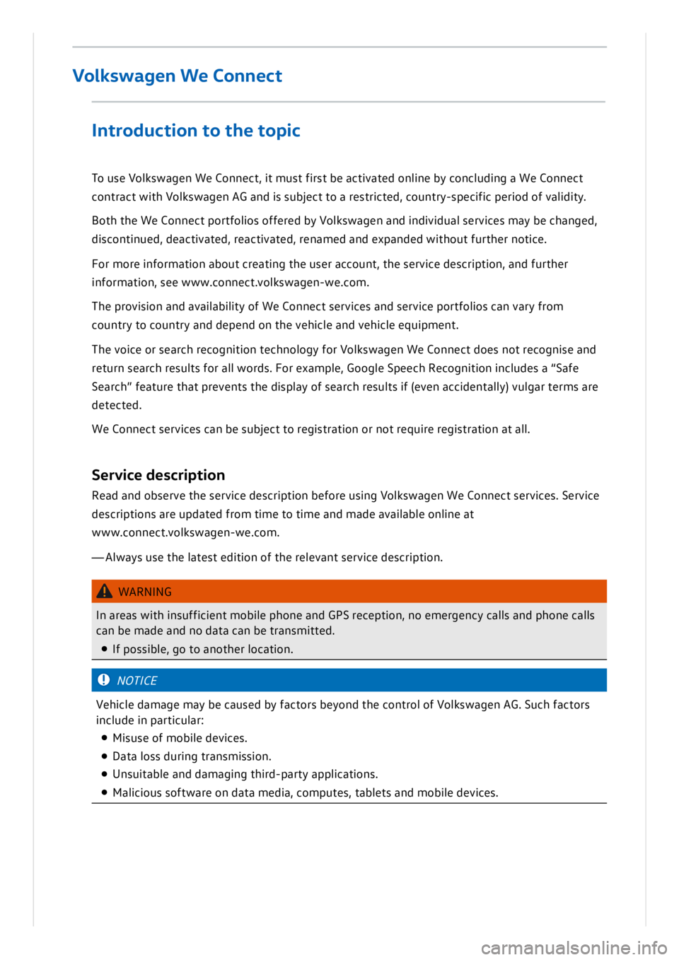 VOLKSWAGEN ID.3 2019  Owners Manual 
