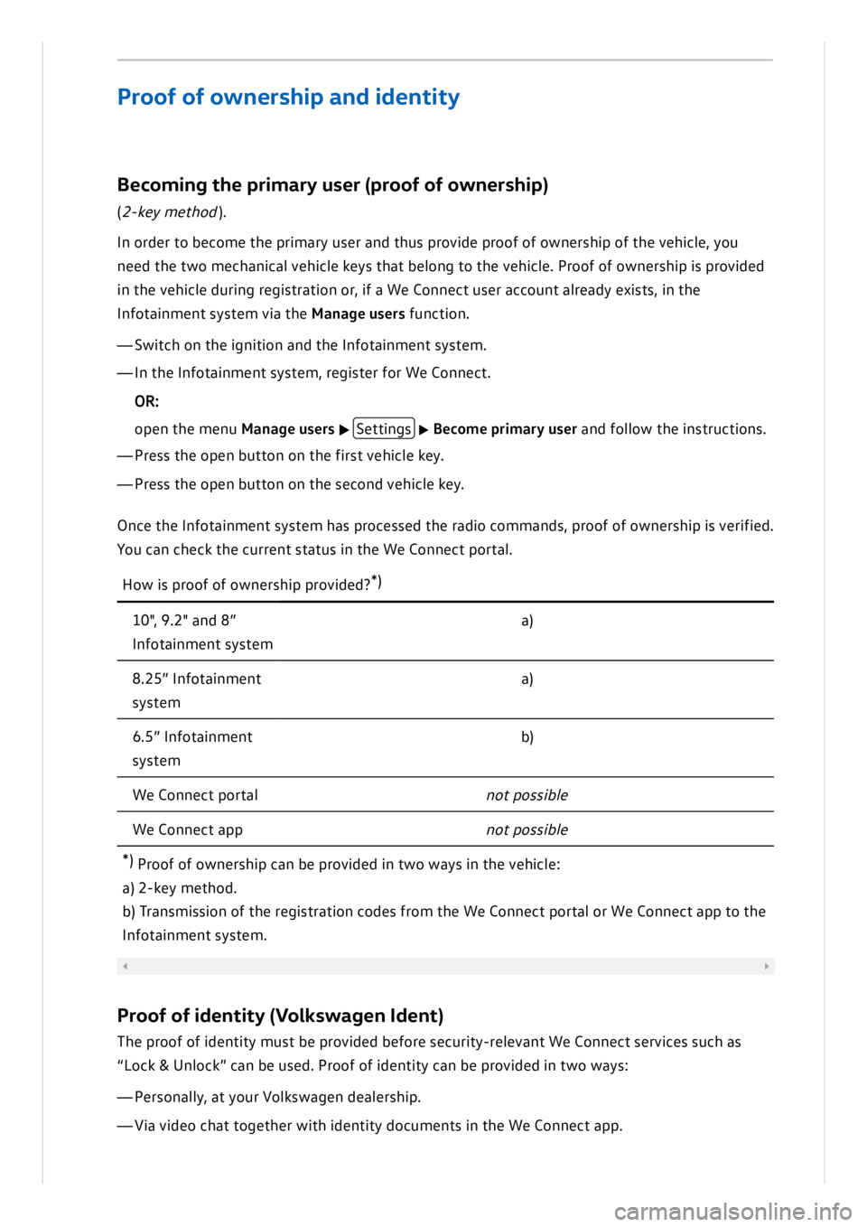 VOLKSWAGEN ID.3 2019  Owners Manual 