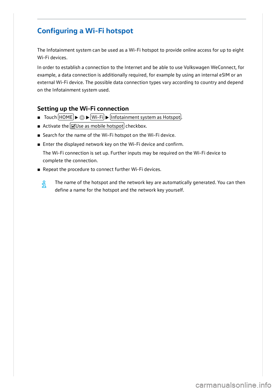 VOLKSWAGEN ID.3 2019  Owners Manual 