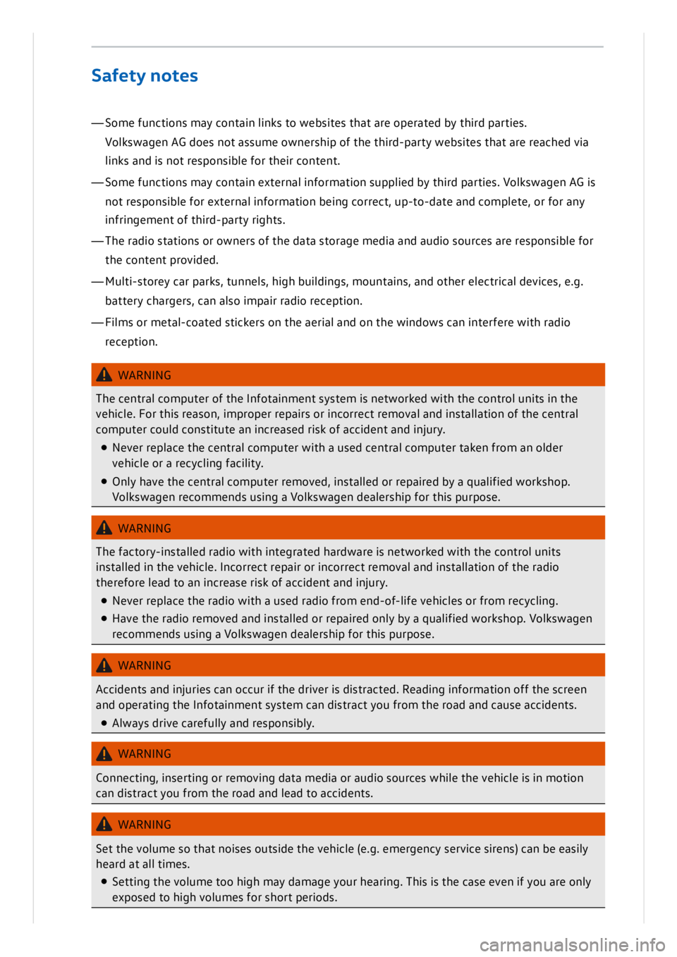 VOLKSWAGEN ID.3 2019  Owners Manual 