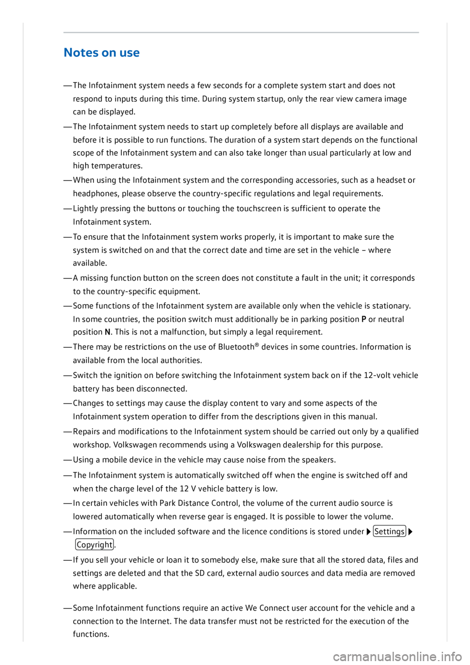 VOLKSWAGEN ID.3 2019  Owners Manual 
