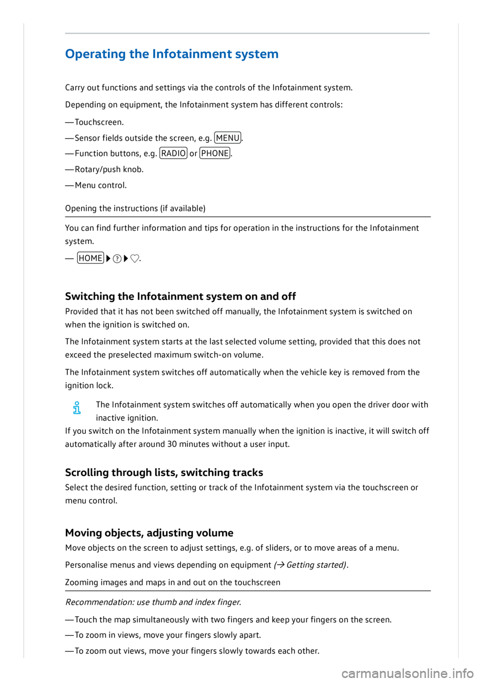 VOLKSWAGEN ID.3 2019  Owners Manual 