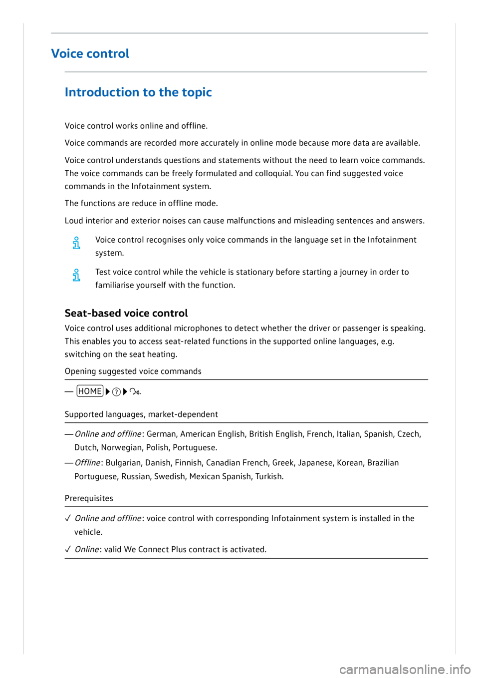 VOLKSWAGEN ID.3 2019  Owners Manual 