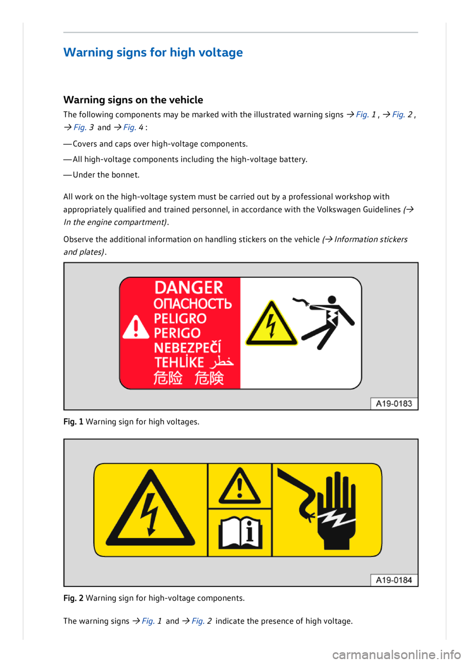 VOLKSWAGEN ID.3 2019  Owners Manual 