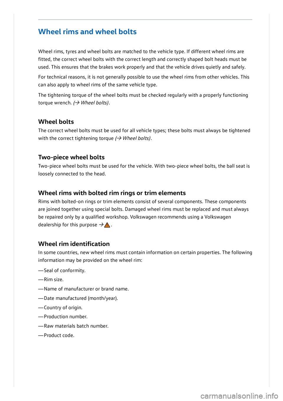 VOLKSWAGEN ID.3 2019  Owners Manual 