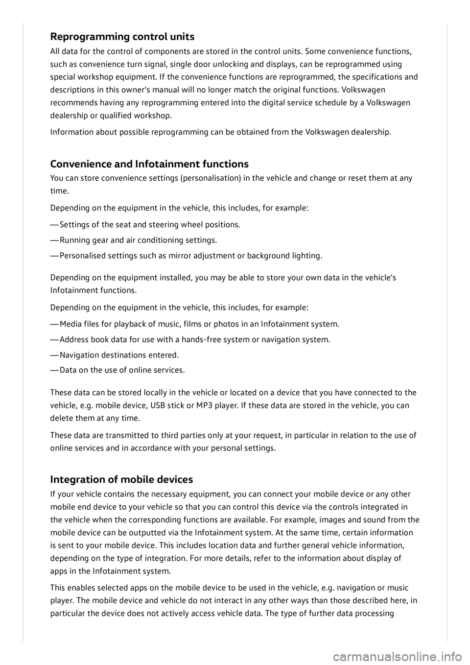VOLKSWAGEN ID.3 2019  Owners Manual 