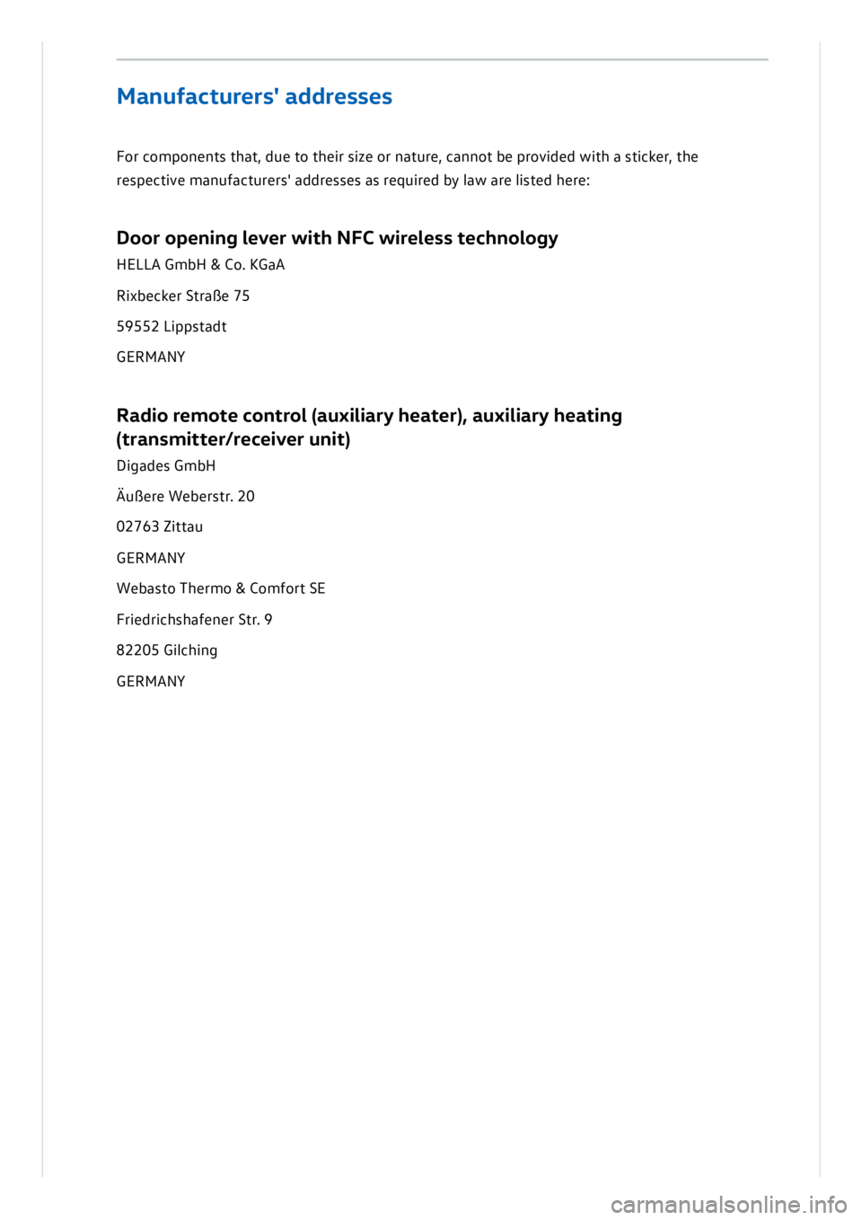 VOLKSWAGEN ID.3 2019  Owners Manual 