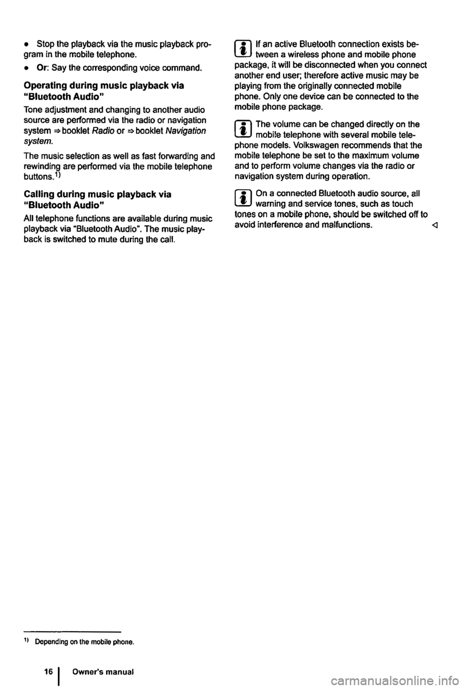 VOLKSWAGEN GOLF PLUS 2012  Owners Manual 