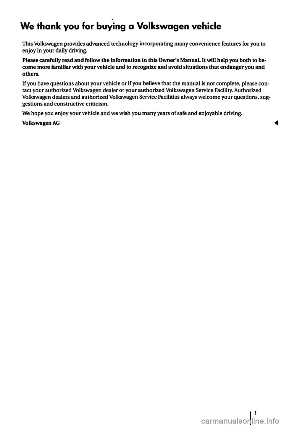 VOLKSWAGEN GOLF PLUS 2007  Owners Manual We thank you for buying  a  
