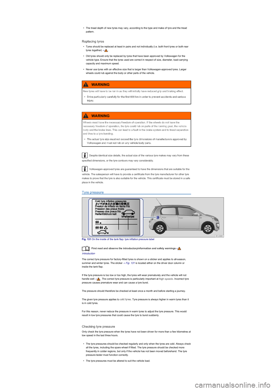 VOLKSWAGEN UP! 2019  Owners Manual \f