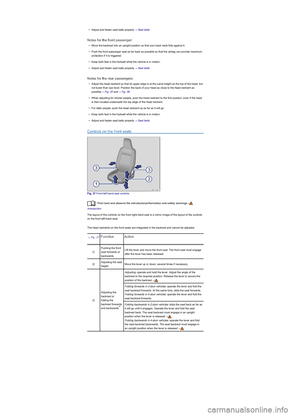 VOLKSWAGEN UP! 2015  Owners Manual \f