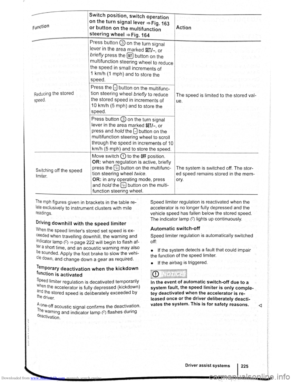 VOLKSWAGEN SCIROCCO 2012 Owners Manual Downloaded from www.Manualslib.com manuals search engine ... . ·
Swit c h posit ion , switch oper ation
F unction
on the turn signal lever=> F ig. 16J
Action or button on the multifunction VOLKSWAGEN SCIROCCO 2012 Owners Manual Downloaded from www.Manualslib.com manuals search engine ... . ·
Swit c h posit ion , switch oper ation
F unction
on the turn signal lever=> F ig. 16J
Action or button on the multifunction