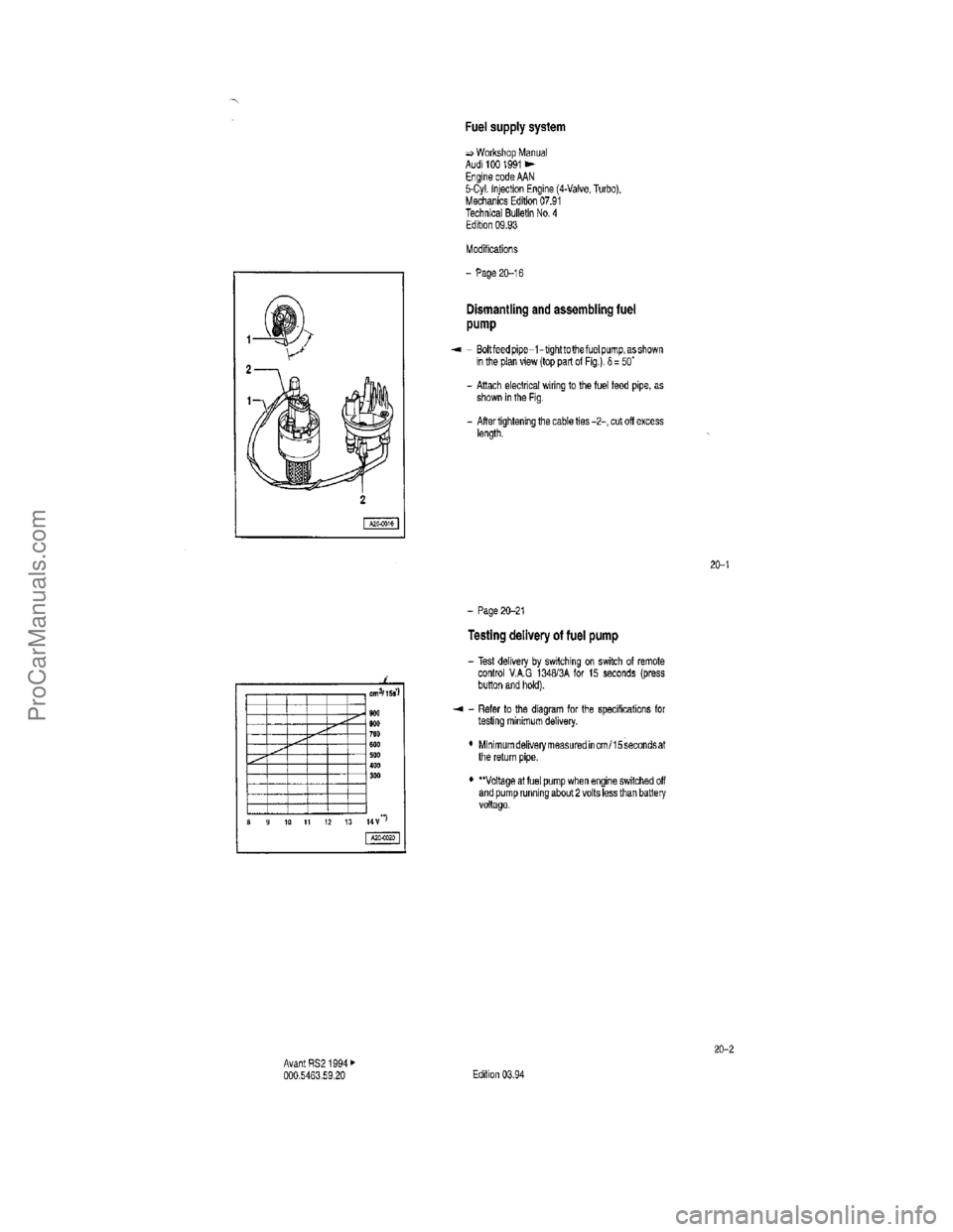 VOLKSWAGEN AVANT 1994  Workshop Manual ProCarManuals.com  