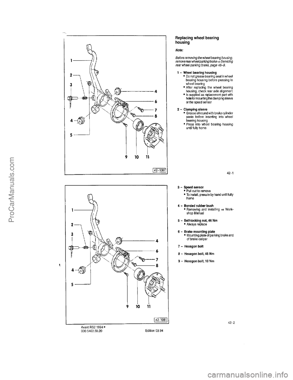 VOLKSWAGEN AVANT 1994  Workshop Manual ProCarManuals.com  