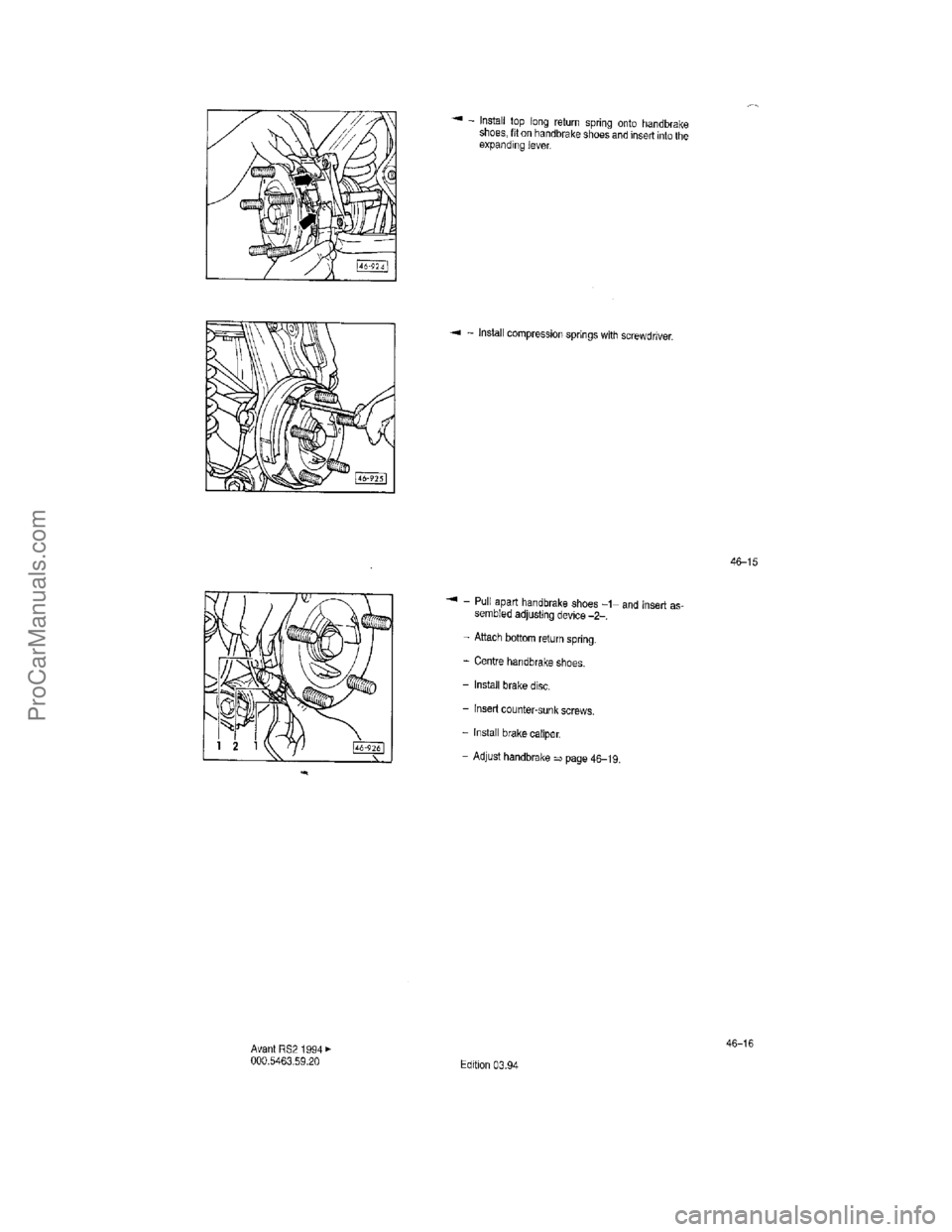 VOLKSWAGEN AVANT 1994  Workshop Manual ProCarManuals.com  