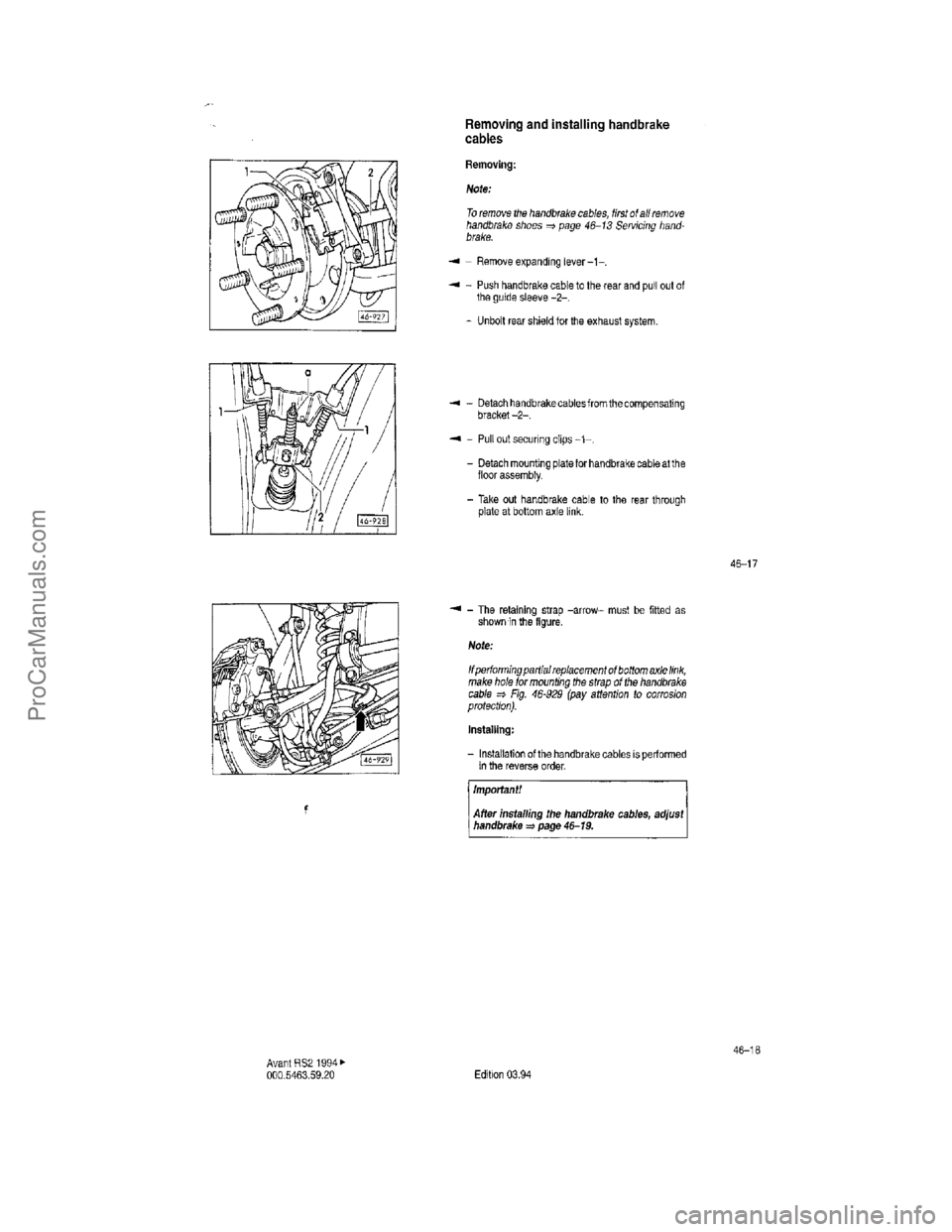 VOLKSWAGEN AVANT 1994  Workshop Manual ProCarManuals.com  