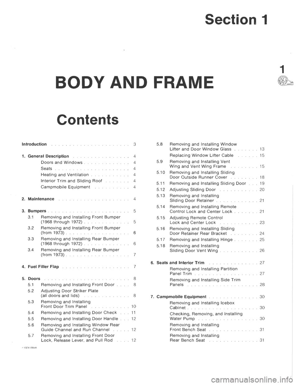 VOLKSWAGEN T2 1968  Service Manual 