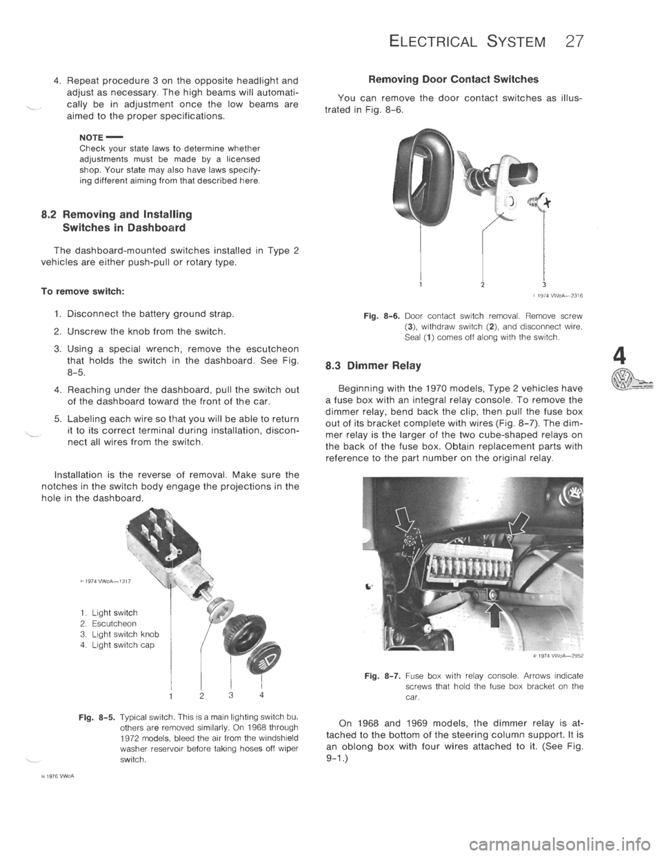 VOLKSWAGEN T2 1968  Service Manual 