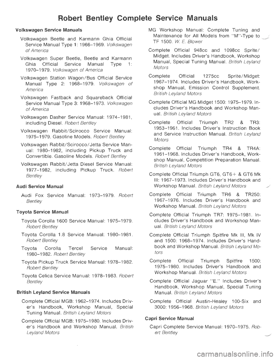 VOLKSWAGEN T2 1968  Service Manual 