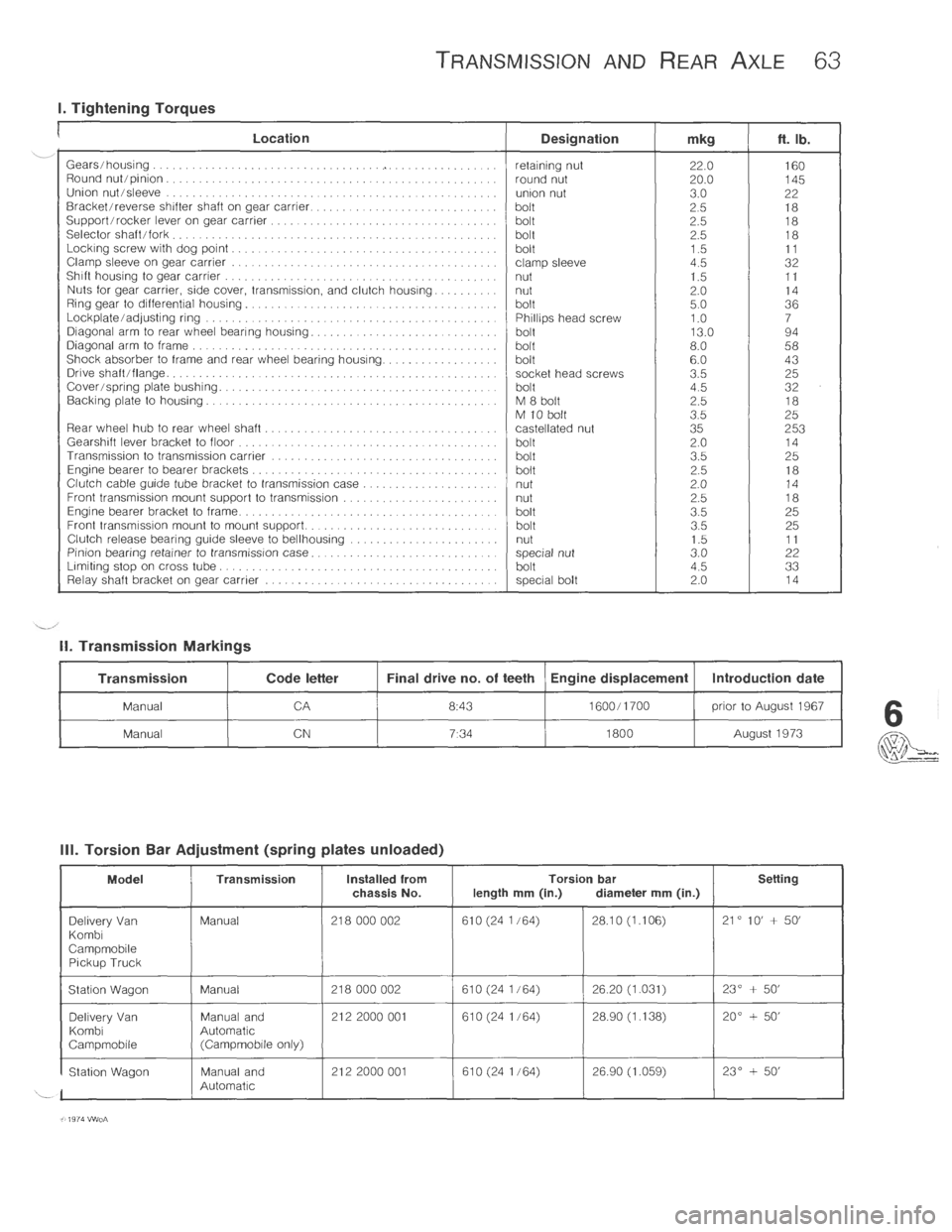 VOLKSWAGEN T2 1968  Service Manual 