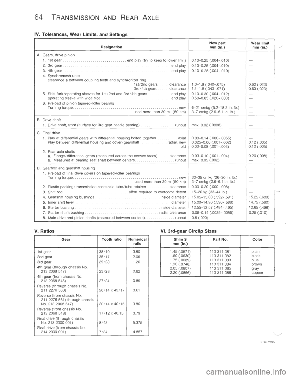 VOLKSWAGEN T2 1968  Service Manual 