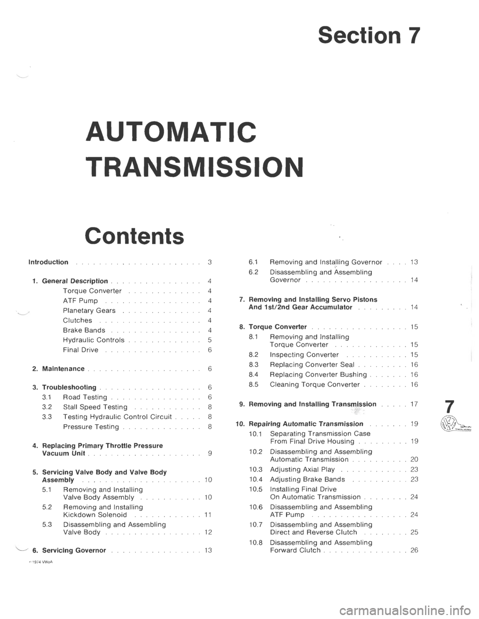 VOLKSWAGEN T2 1968  Service Manual 