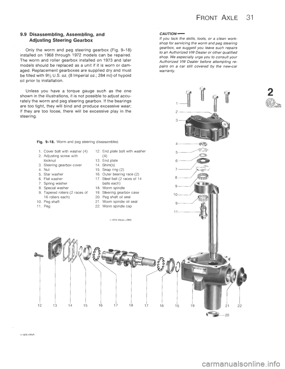 VOLKSWAGEN T2 1968  Service Manual 