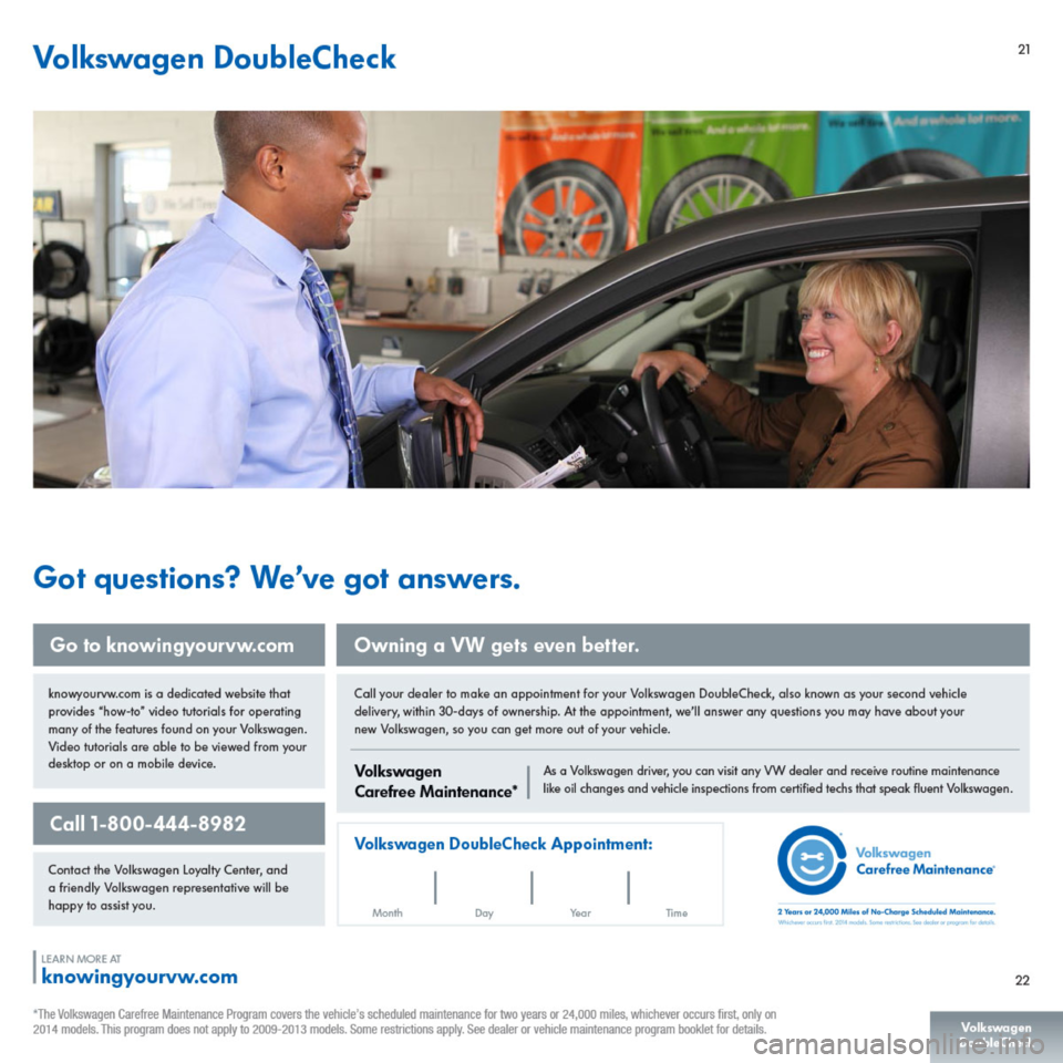 VOLKSWAGEN PASSAT CC 2014 1.G Quick Start Guide 