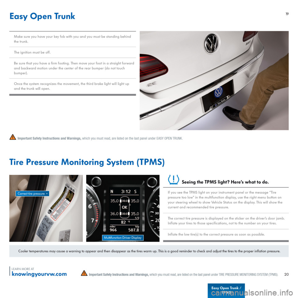 VOLKSWAGEN PASSAT CC 2015 1.G Quick Start Guide 