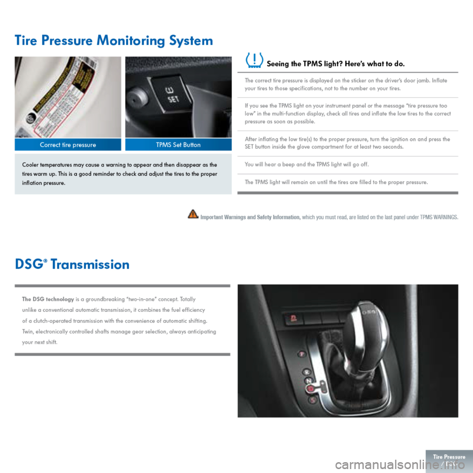 VOLKSWAGEN GOLF 2013 5G / 7.G Quick Start Guide 